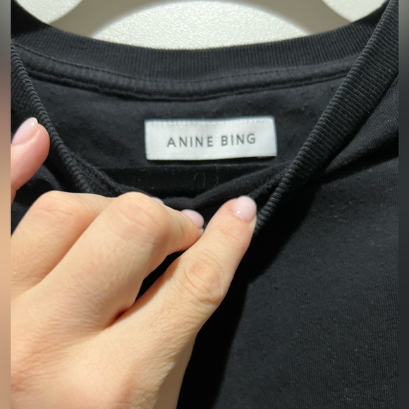 Anine Bing Tanner Black Shoulder Pad Dress Size S - Picture 7 of 9